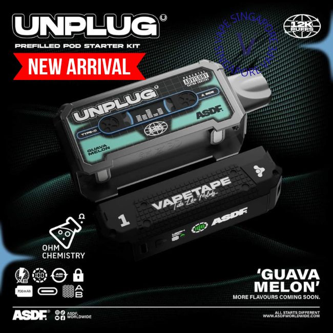 vapetape-unplug-pod-12k-guava-melon-disposable-vape-shop-singapore